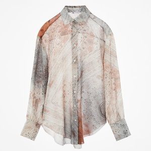 Printed silk shirt